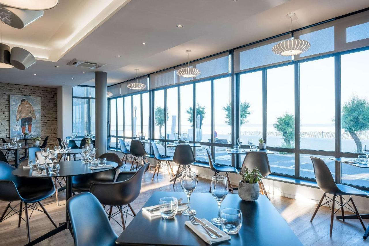 Les Flots - Hotel Et Restaurant Face A L'Ocean - Шатлайон-Плаж Экстерьер фото